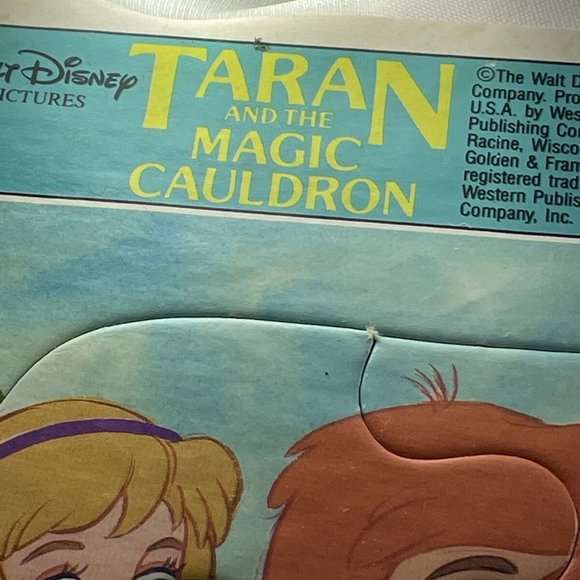 Taran And The Magic Cauldron Disney Golden Frame Tray Kids Puzzle Vintage - Picture 7 of 12